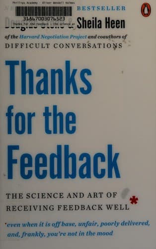 Sampul buku Thanks for the Feedback oleh Douglas Stone & Sheila Heen